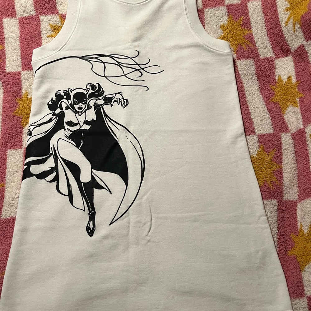 Lanvin White and Black Graphic Mini Dress